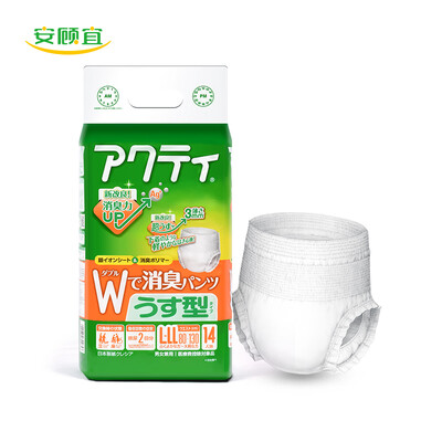 

An Guyi (ACTY) adult diaper panties light thin-type pull pants elderly pregnant women maternity pants -LL 14 tablets 2 absorption [Japan imported