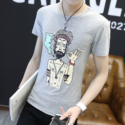 

Закон Kun футболка мужская мода мультфильм напечатаны футболки A105-98077 серый XL