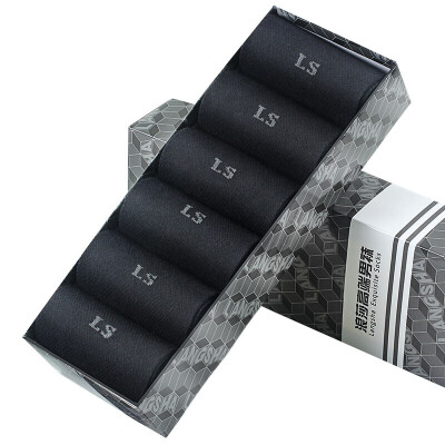 

【Jingdong Supermarket】 Langsha socks men's business leisure cotton sports thin mesh socks black 3 dark gray 3 yards