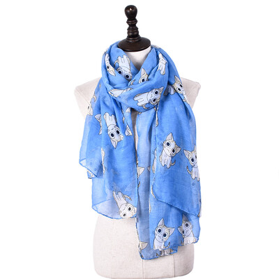 

2017 New Fashion Summer Beach Scarves Cartoon Cute Cats Women Thin ventilate Silk Scarf Cappa Sun Block Voile Shawl Girl Gifts