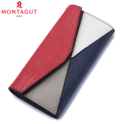 

Montagut MONTAGUT wallet female hand bag color European&American fashion handbag large capacity female casual wild ticket holder clutch bag R2312020931 dark blue