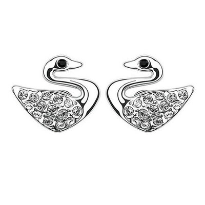 

Yoursfs @ Стад Серьга Лебедь Shape Shining Cubic Zircon Marquise Изысканный ювелирные изделия моды Workmanship Бесплатная доставка