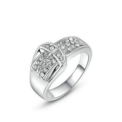 

Yoursfs @ Pave Настройка кристального пояса Пряжка Дизайн Finger Ring для женщин
