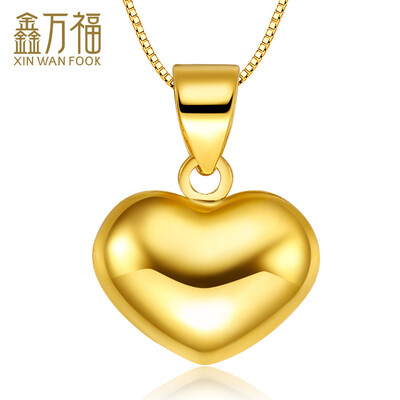 

Xin Wanfu heart shaped 18K golden pendant about 0.80-1.00g