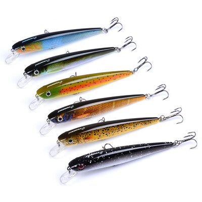 

1PC Fishing Lure Minnow 4.42 "-11cm Рыбалка Приманка 11.22g Рыболовная снасть Crankbait 6 Цвет Minnow Приманки Set 4 # Hook