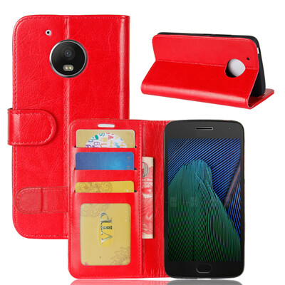 

GANGXUN Motorola Moto G5 Case High Quality PU Leather Flip Kickstand Wallet Cover for Moto G5