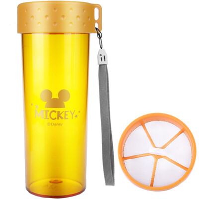 

Disney Plastic Cup Yingcai Portable Sports Walking Water Cup Tea Traveling Cup 480ML Orange