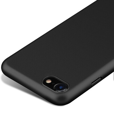 

[Shell из четырех комплектов фильма] Freeson Apple iPhone8 / 7 мобильный телефон оболочки Apple 8 защитная оболочка кожи чувствовать себя матовое покрытие черный и красный + прозрачный силиконовый рукав + стальная пленка 4.7 дюйма