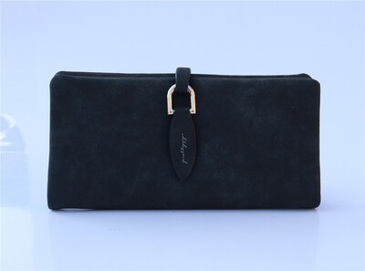 

Selling new wallet matte leaf buckle long paragraph Ms. wallet multi-function card package 2 fold card bit, change bit, big notes