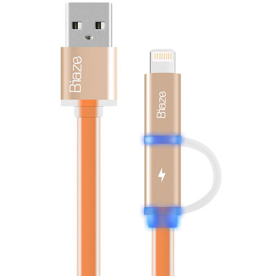 

Кабель Micro USB и Lightning 8 pin для зарядки и передачи данных BIAZE