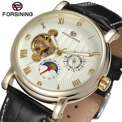 

2017 Forsining Men Mechanical Watches Men Luxury Brand Automatic Leather Dress Wristwatch Unique Clock