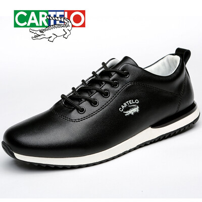 

CARTELO crocodile CARTELO mens casual shoes lace fashion wild board shoes business casual shoes mens shoes KDLK19 blue 43 yard