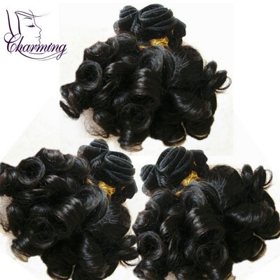 

Charming Hair Products 3PCS Lot Brazilian Funmi Curly Virgin Human Hair Bundles Top grade100% Curly Hair Weaves Unprocess Human Ha