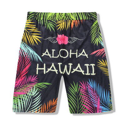 

Men's sweatpants mesh speed dry men's pants summer 3D Hawaiian beach surfing shorts