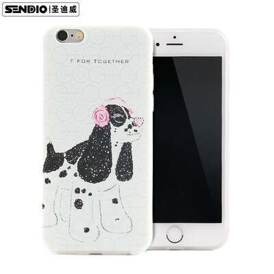 

Sanctuary (Sendio) Apple iPhone6 ​​/ 6s Plus Case Case / 3D Stereo Relief TPU all-inclusive спортивная мягкая раковина свежие мужские и женские модели / маленькие серии T rock white
