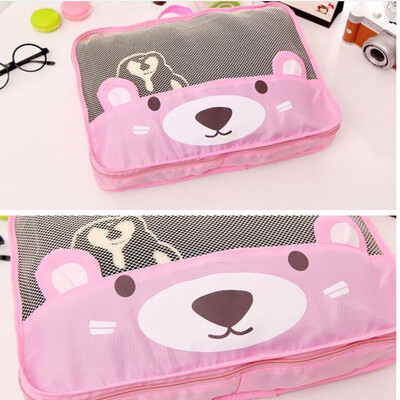 

Cute casual bear travel travel suit bag clothing bag