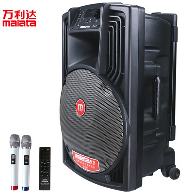 

Малата JD12S Sound Speaker Square Dance Audio Upgrade Enhanced 12-дюймовый сабвуферный штекер Outdoor Audio Bluetooth USB Беспроводной микрофон