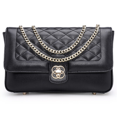 

Red Valley HONGU ladies bag small incense ring Ling grid leather chain bag Messenger Messenger bag H51705331 dark