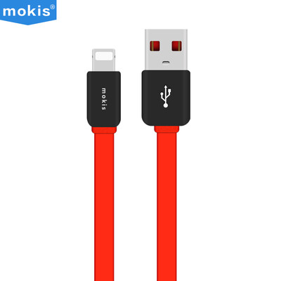 

Moqi Si (Mokis) Apple, 7 / 6s / 5s Apple, линия передачи данных / зарядный кабель / провод зарядного устройство iphone IPAD мини-таблетки внутриутробных повезли красный 1,68 м