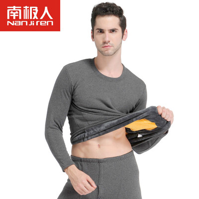 

Antarctic thermal underwear men&women knee-lift double-layer thicker plus cashmere gold cashmere warm young youth in autumn clothes Qiu suit new NXYY6812 male blue