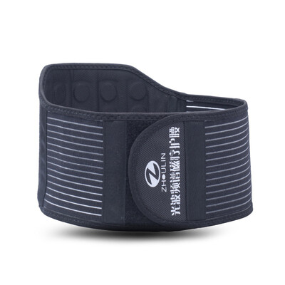 

Zhou Lin spectrum belt warm breathable waist belt steel plate black  code