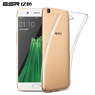 

ESR) OPPO R9S Plus Phone Case / Case All-inclusive Transparent Silicone Anti-Wrong Soft Case Primary Colors Gel White for -Oppo R9S Plus