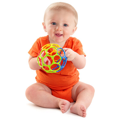 

Oball Aobo American brand newborn children baby toys 0-1 years old children puzzle rattles - Aobo medium softball random color KIIC81001