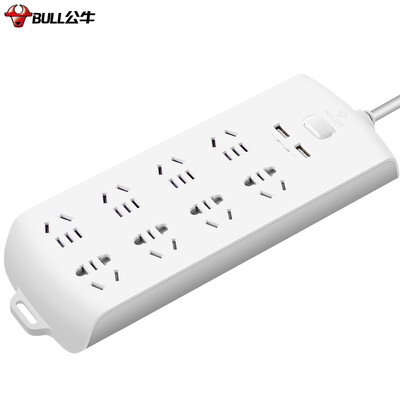 

Bull BULL GN-B208U new national standard with USB socket plug-in board row of rows row of plug wiring board drag line board 8 total control length of 3 meters