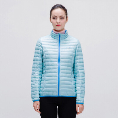 

Snow autumn&winter down jacket women fashion thin short paragraph warm jacket autumn feather A1621YY372 Cape blue 5043 S