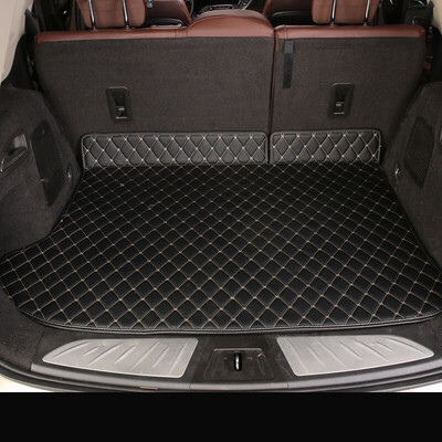 

Huashi Buick Angweiwei trunk mat Angkewei special car trunk mat Angkewei leather tail box mat Angkewei modified rhombic models - sports black high with single piece