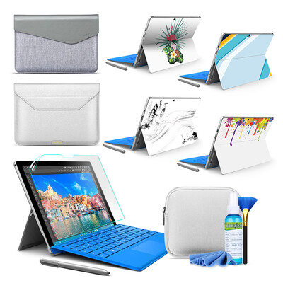 

[Рукав поддержка] Chick MORK случайной передача новой Microsoft Surface защитного рукав / вкладыши аксессуары хранится пакет + + HD подкладочной пленки перед Cleaning Kit + Wujiantao