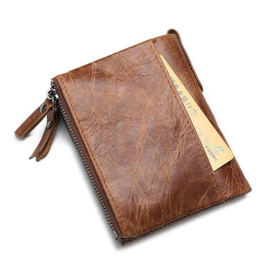 

Retro Leather Fashion Men's Money Wallet Cowboy Leather Double Slip Wallet