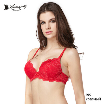 

Annajolly Women Lace Floral Sexy Soild Cup Underwear Bra Fashion Women Clothing Intimates Underwire 2017 Brand Hot Sale 7314