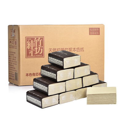 

Blue Blow Pure Bamboo Workshop Bamboo Brick No Bleacher Handkerchief Paper Portable Towel Paper Three Draw 25 Pump * 3 Layer 30 Pack