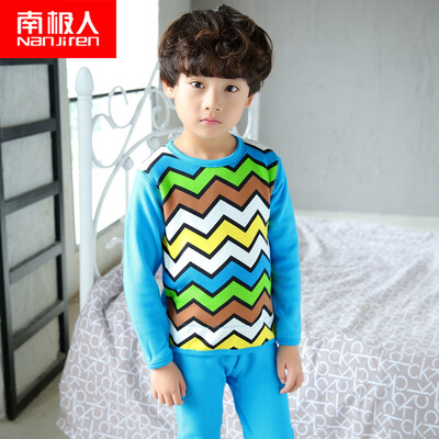 

Antarctic Nanjiren children underwear men&women autumn&winter gold cashmere warm cavalry paragraph warm underwear plus velvet thick autumn clothes suit pants suit rose red 120