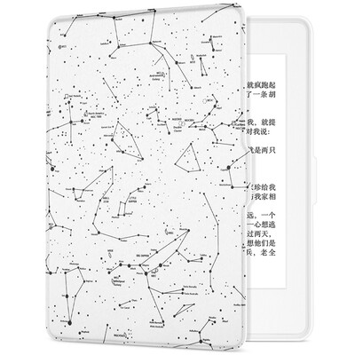 

Керамика подходит Kindle 958 версия защитного покрытия / оболочки Kindle Paperwhite 1/2/3 электрическая бумажная книга спящая кожа белая - карта созвездия