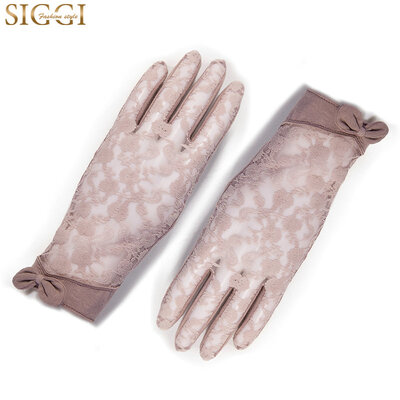 

Зигги CM16901 женский корейский прилива женщина лето элегантные кружева лук верхом вождения перчатки белый 23 * 9см