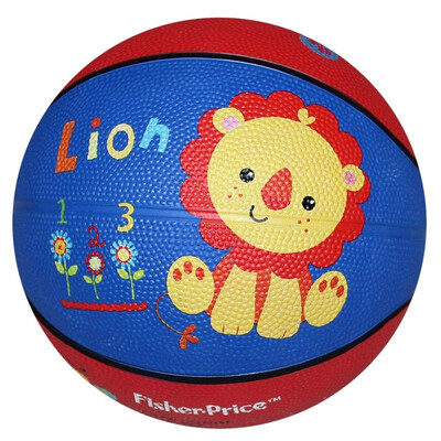 

Фишер (Fisher Price) мультфильм детские игрушки шарик 7-дюймовый питомник погладить мяч баскетбол синий лев F0515
