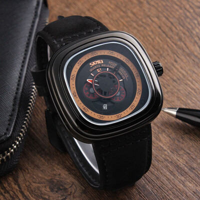 

Men's Leather Calendar Watches Personal Trends Quartz Charts