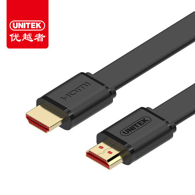 

UNITEK hdmi line 20 HD line 3D video 4K digital video cable 1 meter computer TV cable display set-top box HD interface line flat line Y-C1014ABK