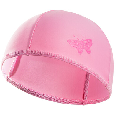 

Yizi (EZI) girl with swimming cap soft and comfortable butterfly printing children's shoes swimming cap Ezi12004b rose red