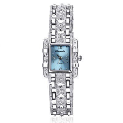 

2017 Top Brand Luxury Elegant Style Silver Women Bracelet Watch Ladies Rhinestone Dress Watches Full Steel Hour