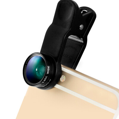 

Adventure (LIEQI) LQ-65X mobile phone lens wide-angle macro two-in-one set of Apple Huawei external camera black