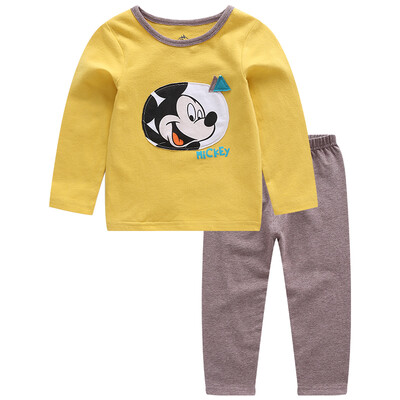 

Disney baby children's underwear long-sleeved suit boys home clothes autumn clothes pants elastic cotton shirt pants DA732AA04V0180 gray green 80