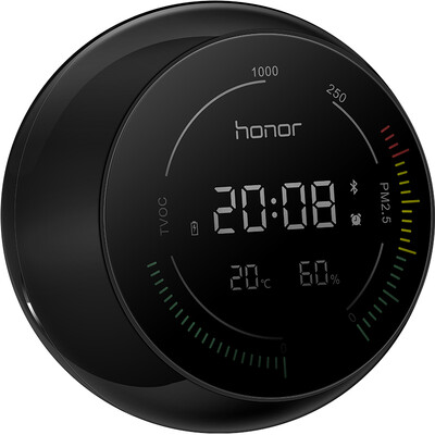 

Glorious sounding Elf high sensitive air monitoring PM25 real-time monitoring air radar intelligent management Bluetooth connection alarm clock home wild temperature&humidity sensor Ai100 black stone