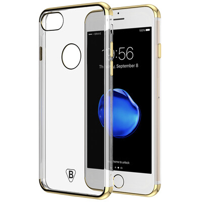 

BIAZE Apple 7/8 мобильный телефон оболочки iPhone7 / 8 защитная крышка покрытие TPU все включено анти-падение прозрачной мягкой оболочки кристалл цветной серии JK115-земля золото