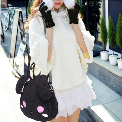 

Cartoon fur bag rabbit hair shoulder Messenger bag fashion cute cat ear bag