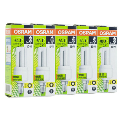 

OSRAM OSRAM Mini Энергосберегающая лампа 5W Теплый белый E14 (Five Pack)