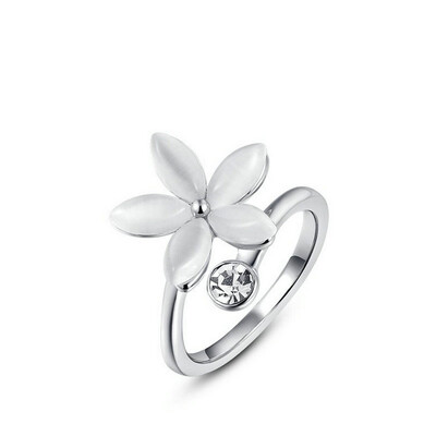 

Yoursfs@ Fashion Vintage Cute Rhinestone Flower Opening Rings Jewelry Hot Selling Accessories For Women Dropshipping