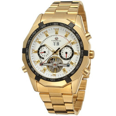 

Forsining Mens Gold Watches Automatic Watch Men Luxury Stainless Steel Mechanical Watch